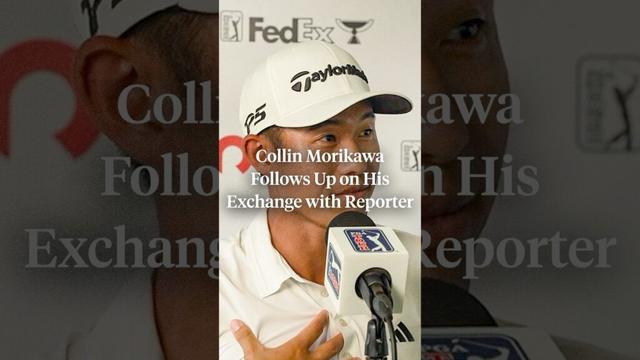 Collin Morikawa followed up on his exchange with a reporter earlier this week