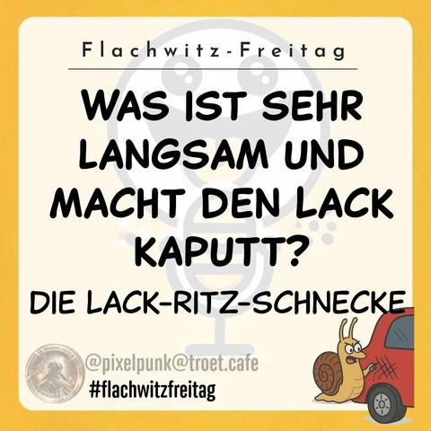 Was ist sehr langsam und macht den Lack kaputt? Die Lack-Ritz-Schnecke