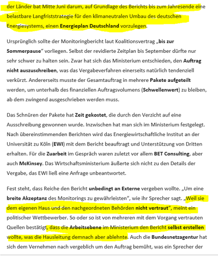 Ein Textausschnitt des Background Tagesspiegel Newsletter vom 27.6.25 mit 3 gelben Schraffierungen.