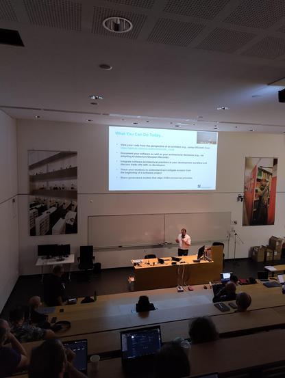 Photo of thisven concluding his talk