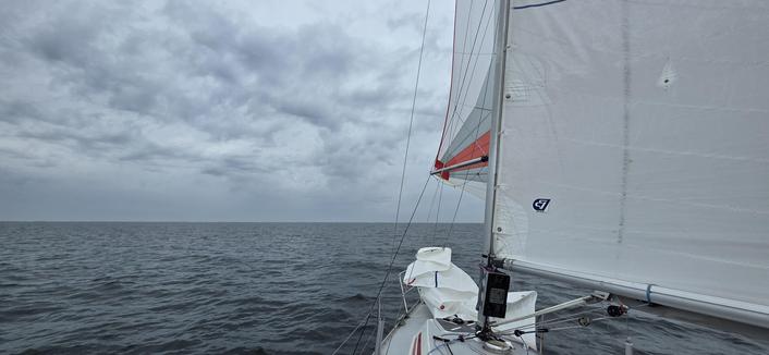 Spinnaker sailing boat