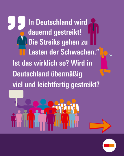"In Deutschland wird dauernd gestreikt! Die Streiks gehen zu Lasten der Schwachen.” Ist das wirklich so? Wird in Deutschland übermäßig viel und leichtfertig gestreikt?