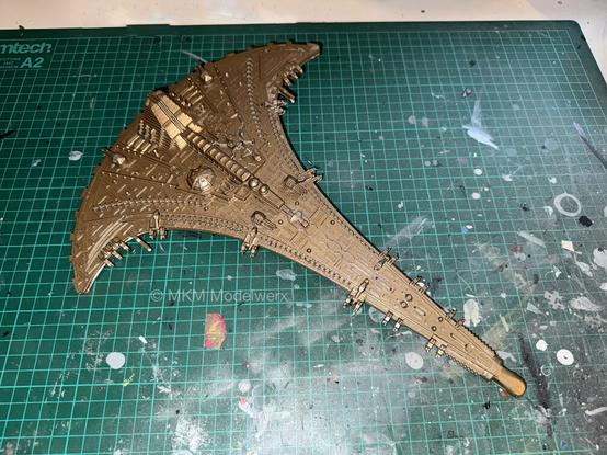 The Destiny from Stargate Universe painted a metallic gold/copper colour
