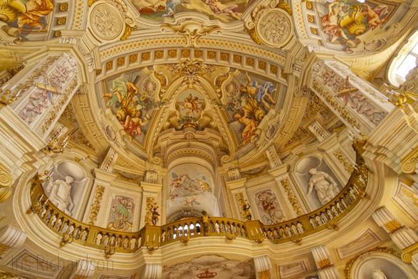 Painted palast ceiling Turin Italy