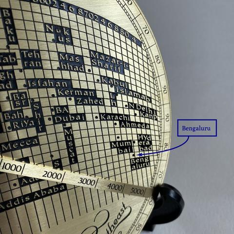 detail of the qibla finder