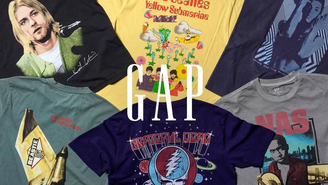 あのレジェンドのTシャツ、Gapで買えます。「Vintage Music Tees」の最新作が7月1日より発売。過去最多の21型！ | news