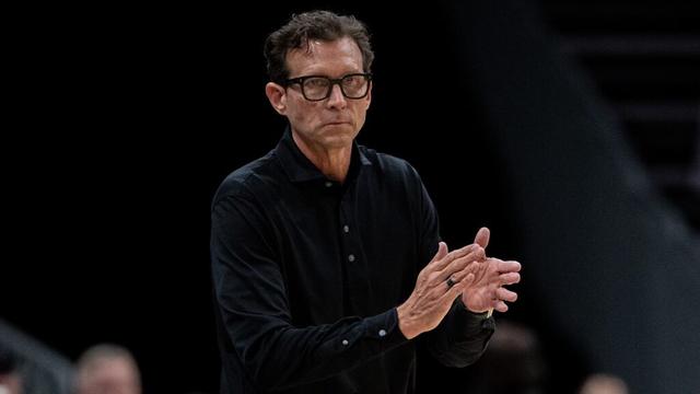 Atlanta Hawks head coach Quin Snyder reacts against the Charlotte Hornets.