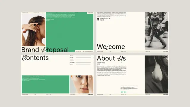 Minimalist Brand Proposal Presentation Layout by RedGiant for Adobe InDesign