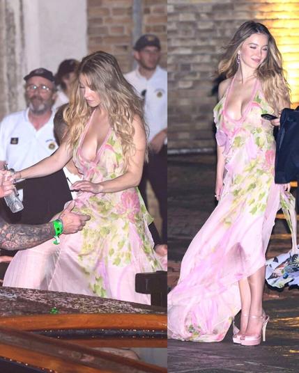 Sydney arriving at Jeff Bezos and Lauren Sànchez pre-wedding ceremony at Campo Della Madonna dell’Orto in Venice [From Instagram, June 2025]