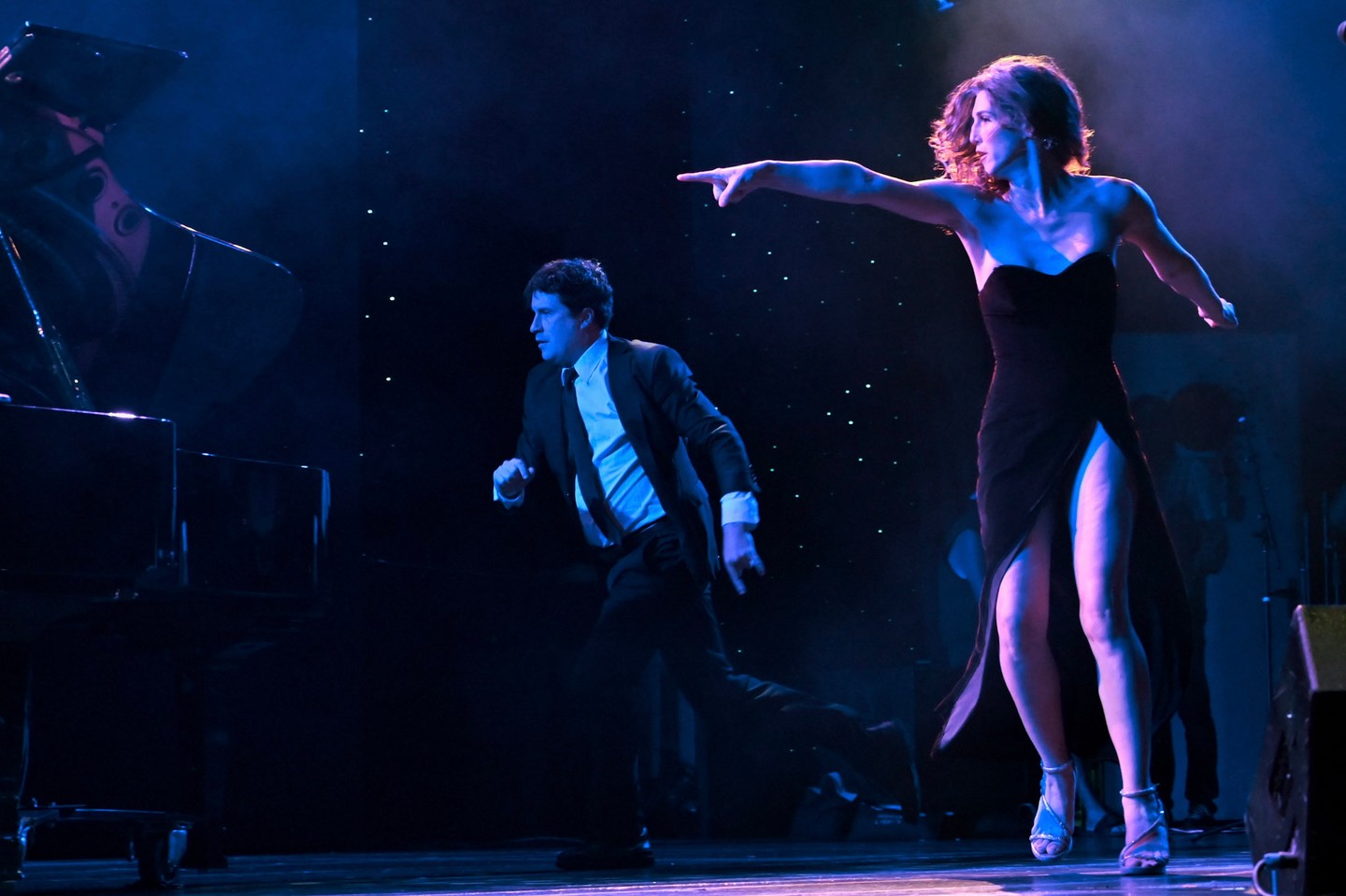 Photo by JoCo Cruise on June 27, 2025. May be an image of 3 people, people dancing, piano, concert and text.