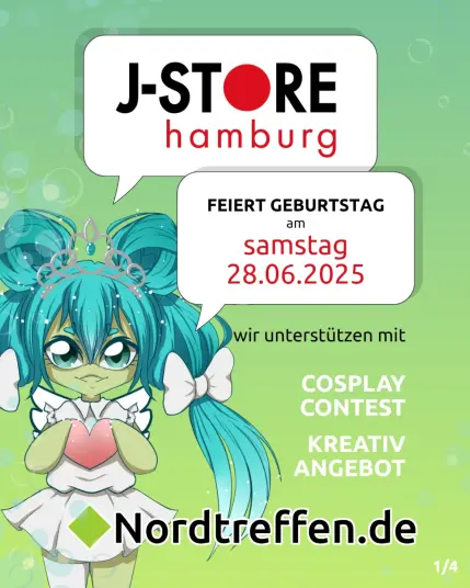 Bild zum Cosplay Contest beim 11. Geburtstag von J-Store in Hamburg am 28. Juni.