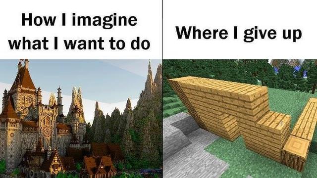 Every survival world ever: the dream, the reality