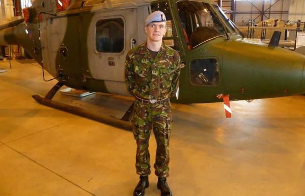Matt Priestley during his time in the military