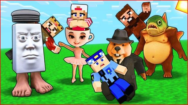 AREF BİZİ BRAİNROT KARAKTERLERİNE DÖNÜŞTÜRDÜ! 😂 - Minecraft