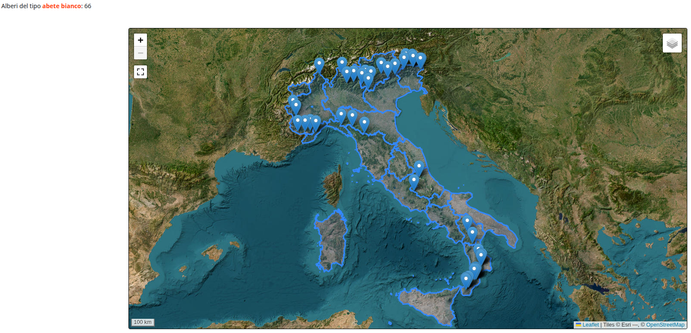 alberi monumentali italiani - sito con mappa interattiva