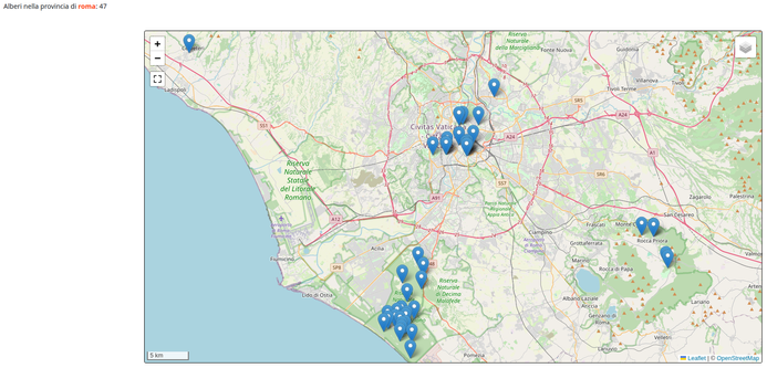 alberi monumentali italiani - sito con mappa interattiva