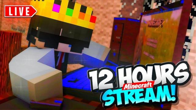 12 Hours of Minecraft Hardcore | Minecraft Mods / MCPE / Reactions | #minecraftlive