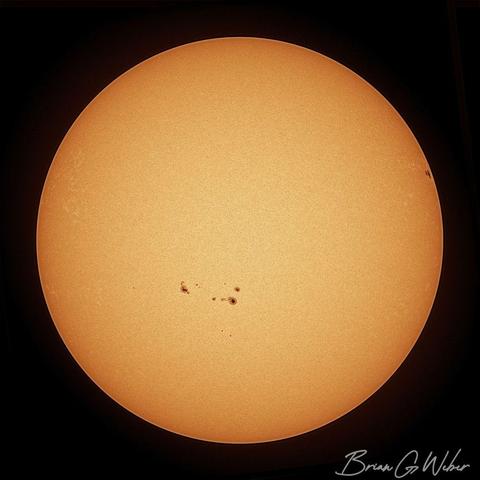 2025-06-23 - one large spot disappears around the right edge. Notice the absence of spots above and to the left of the clusters.