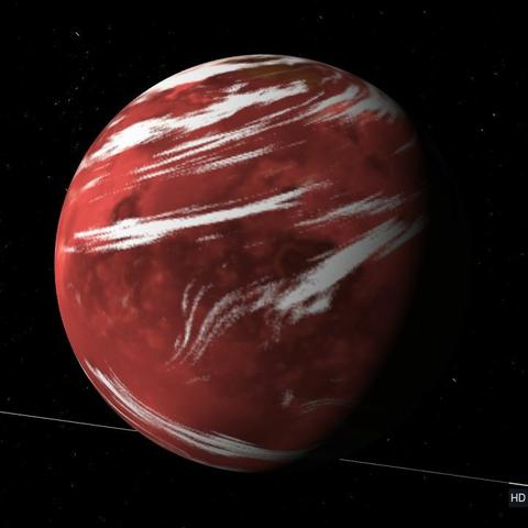 A computer-generated representation of the HD 20794 b exoplanet.