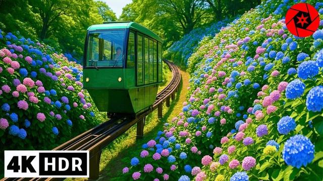 Tokyo Summer Flowers in Bloom - Ajisai & Azaleas - 4K HDR