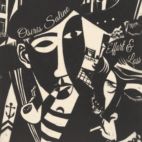 Cover art for Osiris Saline's Netlabel Day 2025 song "Effort & Loss". The name of the artist fits nicely over a piece by Tinus van Doorn. The piece is Passagieren [1935] by Tinus van Doorn, an expressionist who struggled and created incredible pieces, up until his and Annie Vermeulen's own end under the Nazis.