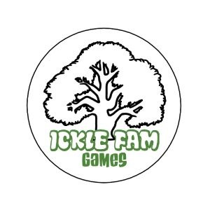 Image shows the logo for IckleFam Games