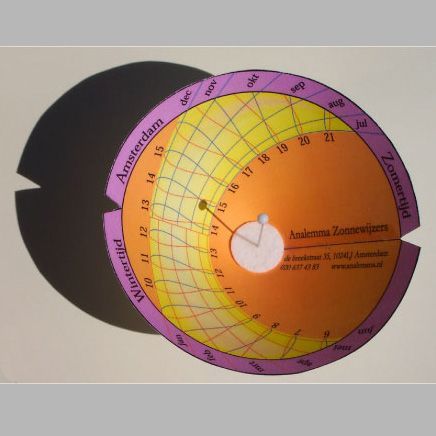 Sundial paper kit, the shape of a cone