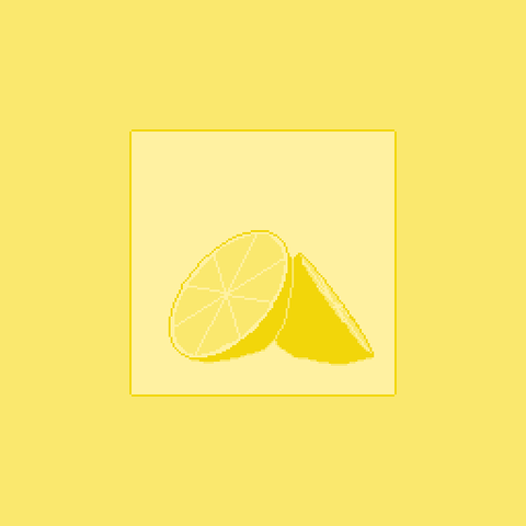 a lemon chopped in half, with each half of the lemon leaning against the other
