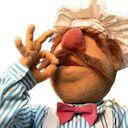 El chef de los Muppets tirando un besito.
The Muppets Swedish chef doing a chef's kiss.