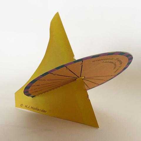 Sundial paper kit, equatorial sundial