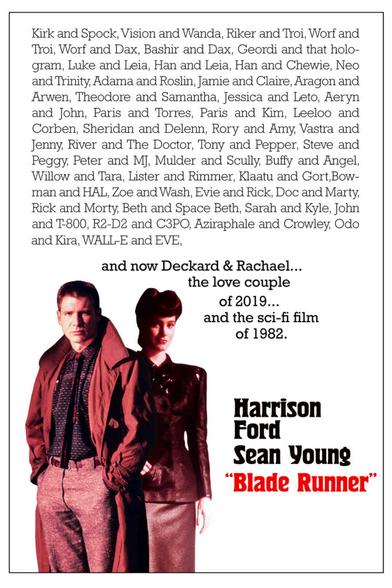 A fake poster for Blade Runner mimicking the poster for A New Leaf.