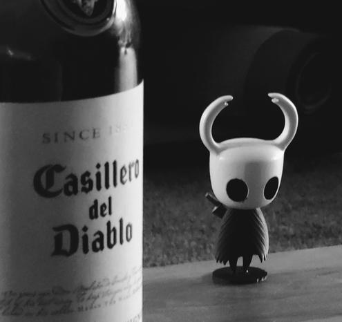 Hollow knight disapproves of my wine drinking
