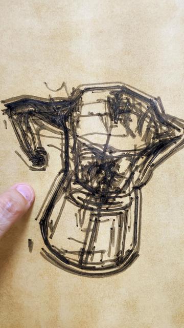 Drawing of a coffee pot.