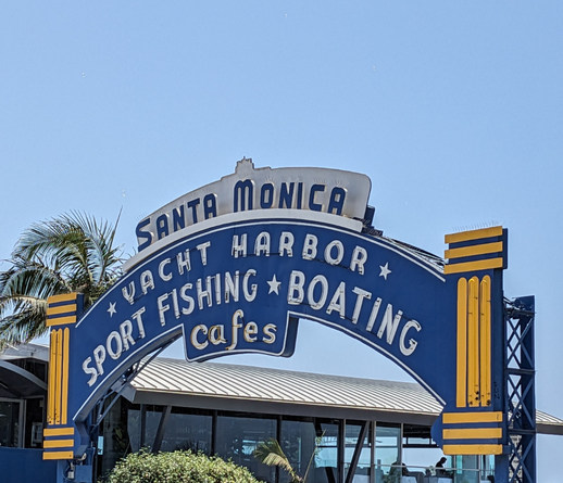 Santa Monica Pier sign