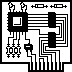 72x72 pixel black-and-white circuit board emoji design