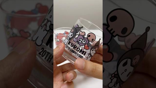 Sanrio My Melody & Kuromi Anniversary Glass with Cookies #shorts