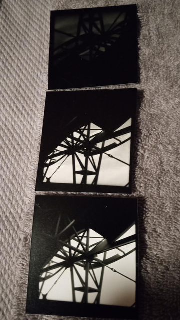 dark, medium, light, of geometric frame shapes