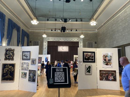 Photo of the Art All Night Trenton gallery space at the War Memorial ballroom.