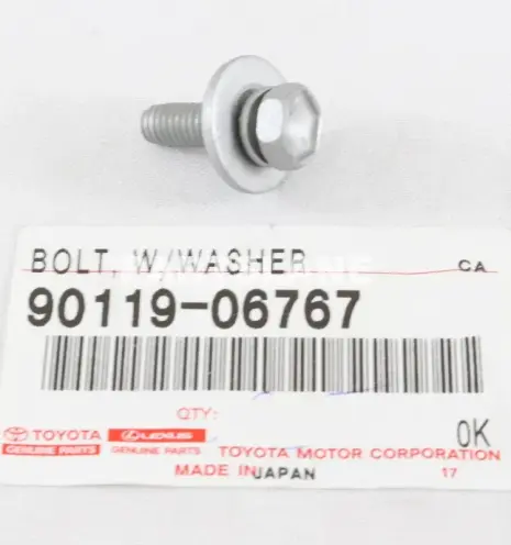 A bolt with included part number
