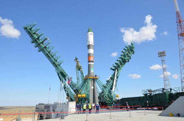Image of Soyuz 2.1a launch vehicle at 31/6 launch site, scheduled for 2025-07-03 19:32