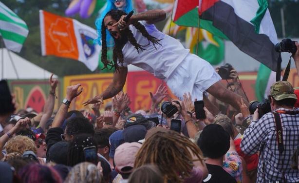 Bob Vylan led chants of 'Death, death to the IDF' during their set (Image: PA Wire)