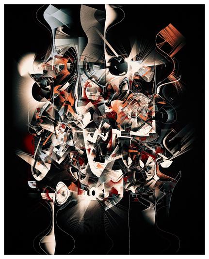 Abstract digital artwork, made with JavaScript code