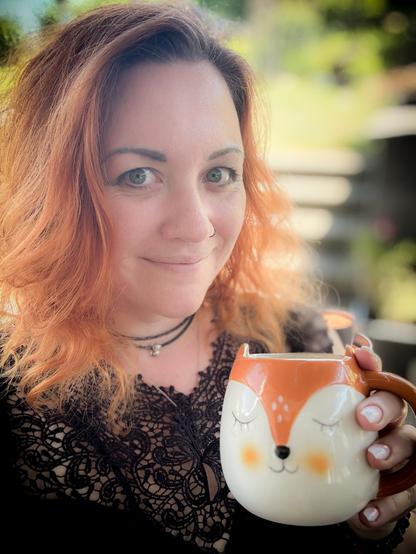Guten Morgen Foto mit Fuchstasse