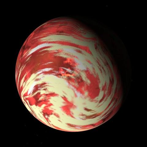 A computer-generated representation of the Kepler-776 b exoplanet.