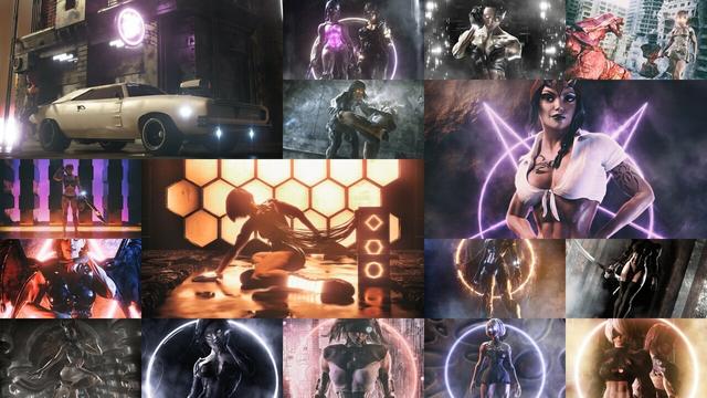 collage of my digital artwork