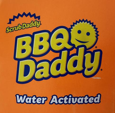 ScrubDaddy / BBQ Daddy logo over the text "Water Activated"