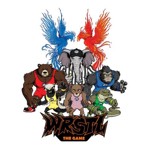 Image shows the logo for WRSTL - The Wrestling Board Game by Glasgow Wrestling Club.