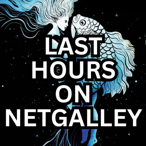 Text: LAST HOURS ON NETGALLEY
Background is the cover of Syr Hayati Beker's WHAT A FISH LOOKS LIKE