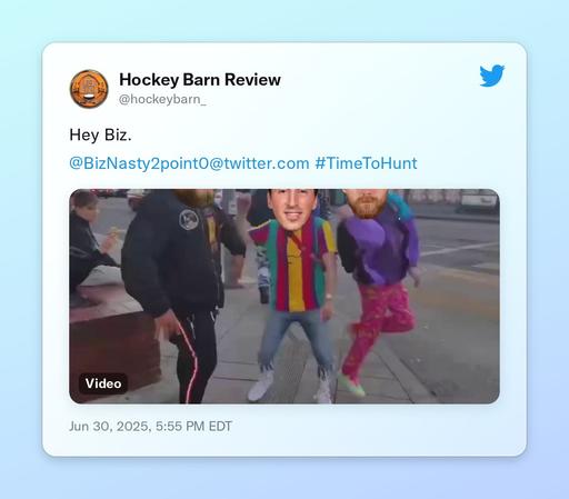 Hey Biz.

@BizNasty2point0  #TimeToHunt 

 https://t.co/O9USLyYc58