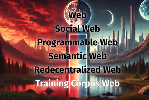 Social Web, Programable Web, Semantic Web, Redecentralized Web, Training Corpus Web